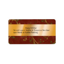 Red and Gold Wine Label