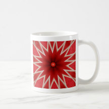 red and gray star abstract cup coffee mug
