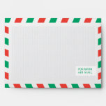 Red and Green Airmail 5x7 Envelope