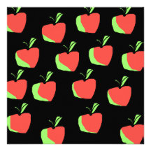 Red and Green Apple Pattern. Invite