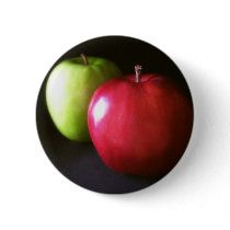 Red and Green Apples 3 - Fruit Art Pin