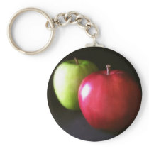 Red and Green Apples 3 - Fruit Art Key Chain