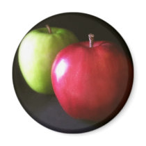 Red and Green Apples 3 - Fruit Art Refrigerator Magnets