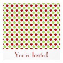 Red and Green Apples Invitation invitations