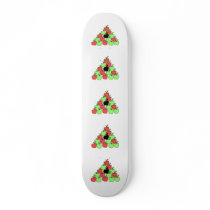 Red and Green Apples. Pool Balls, Triangle. Skateboard Decks