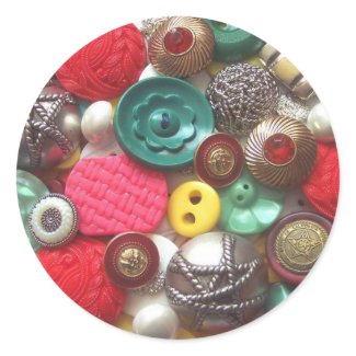 Red and Green Button Collage sticker