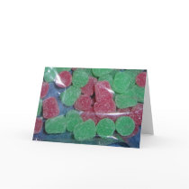 Red and Green Chewy Holiday Candy cards