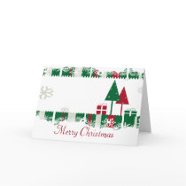 Red and Green Christmas Trees cards