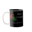 Red and Green Christmas Trees mugs