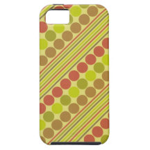 Red and Green Diagonal Lines Circles iPhone 5 Cover