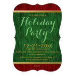 Red and Green Elegant Holiday Party Invitation