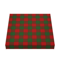 Red and Green Gingham Pattern canvas prints