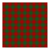 Red and Green Gingham Pattern posters