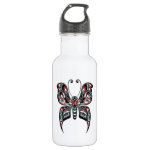 Red and Green Haida Spirit Butterfly 18oz Water Bottle Red and Green Haida Spirit Butterfly 18oz Water Bottle