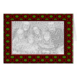 Red and Green holiday photo frame Cards
