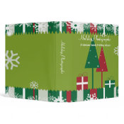 Red and Green Holiday Photographs binder