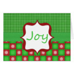 Red and Green "Joy" Holiday Card