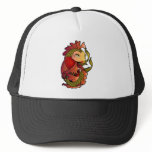Red and green Koi fish hats