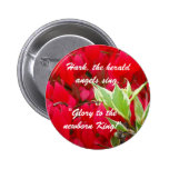 Red and Green Leaves Button