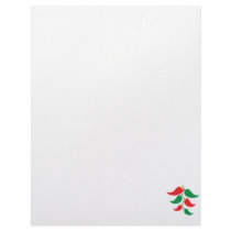 Red and Green Pepper Graphic on a string Custom Letterhead