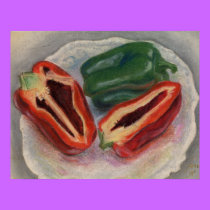 Red and Green Peppers posters