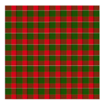 Red And Green Plaid Fabric Background Poster