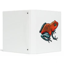Red and Green Poison Dart Frog Vinyl Binder