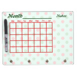 Red and Green Polka Dots Dry Erase Board