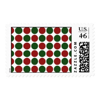 Red and Green Polka Dots on White