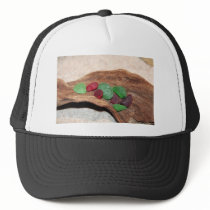Red And Green Seaglass Christmas hats