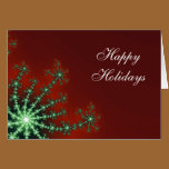 Red and Green Snowflake Business Christmas Card cards