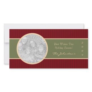 Red and Green Sophisticated Holiday Photo Cards photocard