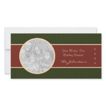 Red and Green Sophisticated Holiday Photo Cards photo cards