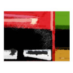 Red and Green Square postcards