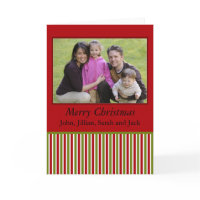 red and green stripes photocard card