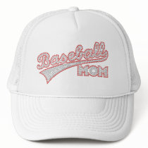 Red And Grey Baseball Mom Hat