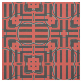 Red Grey Fabric | Zazzle