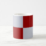Red and Grey Rectangles Coffee Mugs