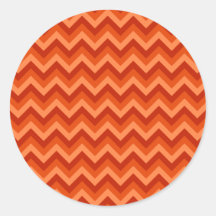 Red and Orange Chevron Stripes. Sticker