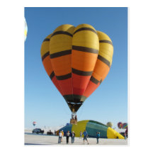 Red and Orange Hot air balloon Post Card
