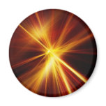 Red and Orange Laser Starburst Refrigerator Magnet Red and Orange Laser Starburst Refrigerator Magnet