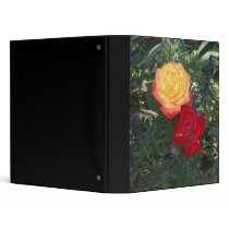 Red and Orange Roses Vinyl Binders