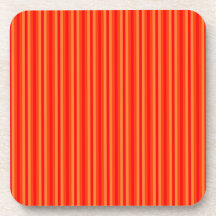 Red and Orange Stripey Hippie Pattern Coaster