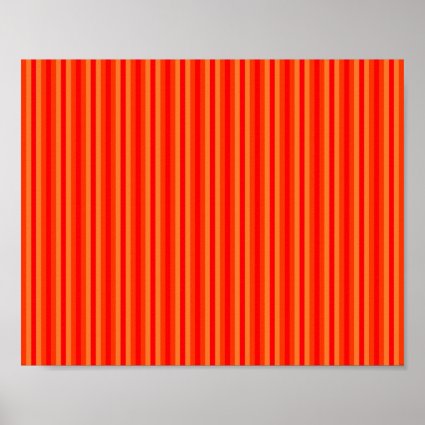 Red and Orange Stripey Hippie Pattern Posters