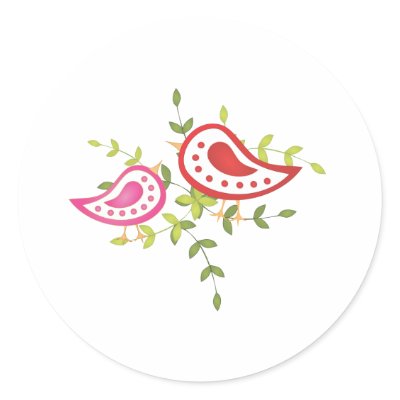 Red and Pink Birds Sticker by trennea