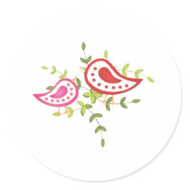 Red and Pink Birds stickers by trennea Red and Pink Birds stickers