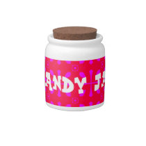 Red and Pink Customizable Candy Jar candy jars