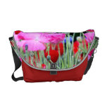 Red and Pink Poppies Commuter Bags