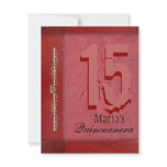 Red and Pink Quinceanera Invitation