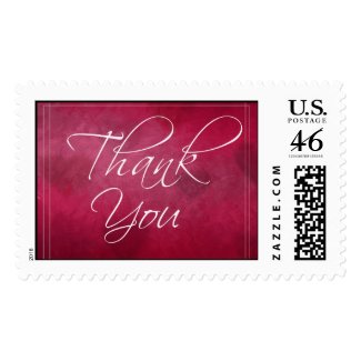 Red and Pink Thank you Stamp stamp